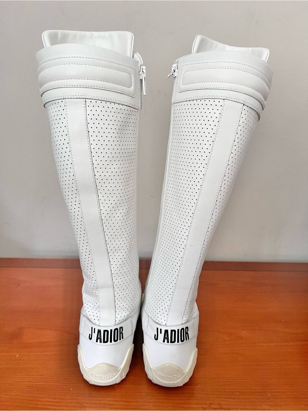 2017 Christian Dior Spring RTW J’Adior Knee High Sneakers Wrestling style Sz 38 - Picture 8 of 14